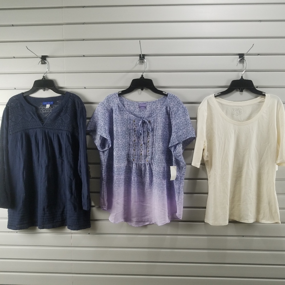 New 3 Pcs Women's Top Blouse Shirt Sweater Tank